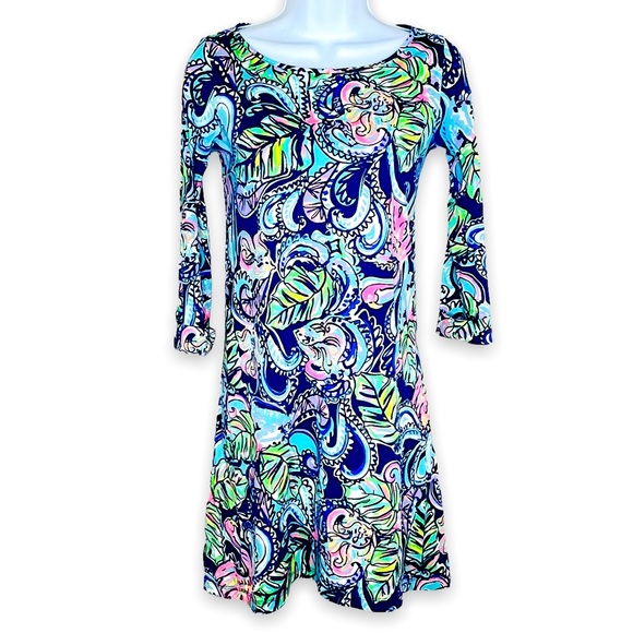 Lilly Pulitzer Dresses & Skirts - Lilly Pulitzer Edna Hanging With Fronds Print Swing Dress Size XXS